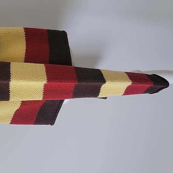 Next Era Juniors XL Striped Knitted V Neck Boho Hoodie Sweater - Picture 5 of 11